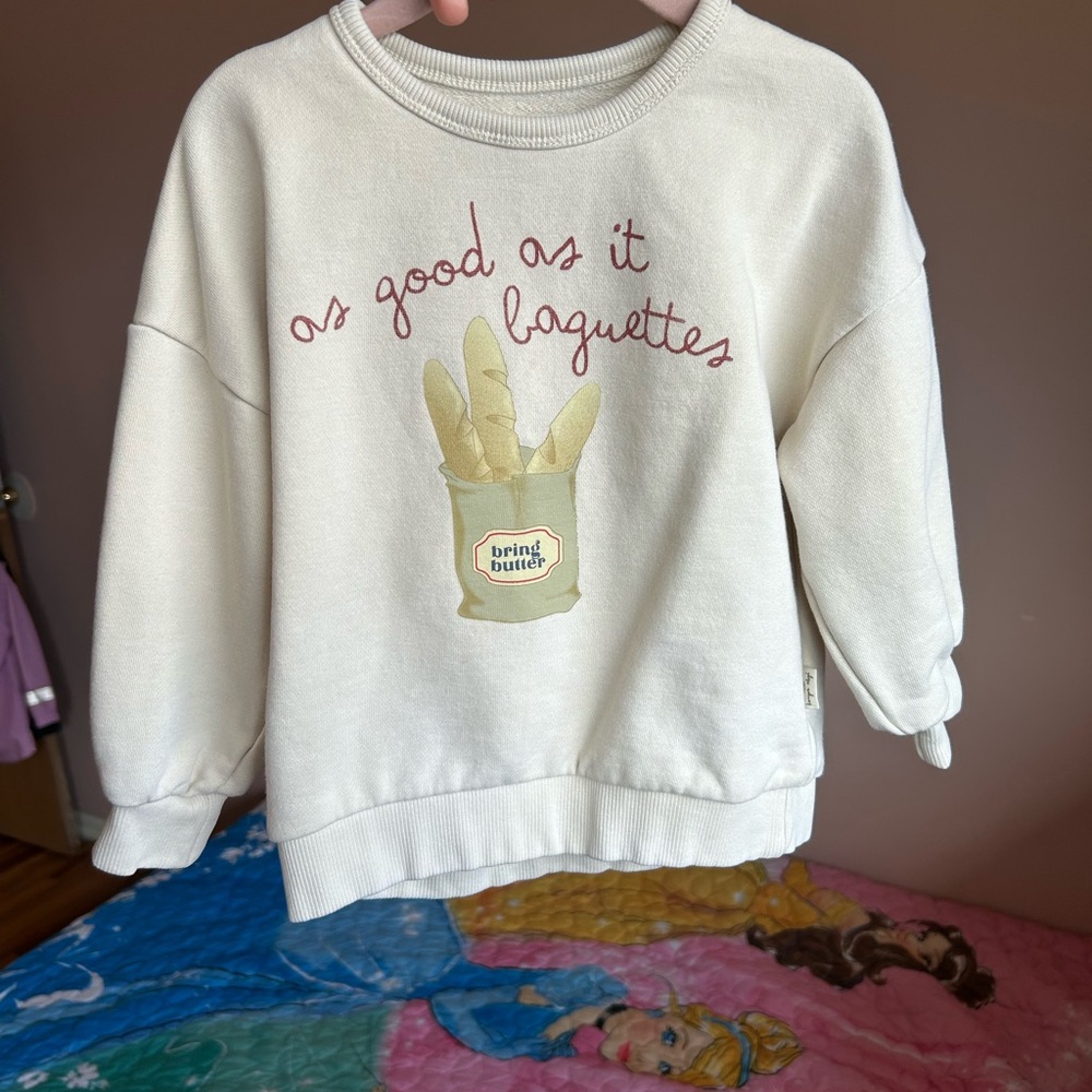 Cream Kids Sweatshirt with Fun Graphic by